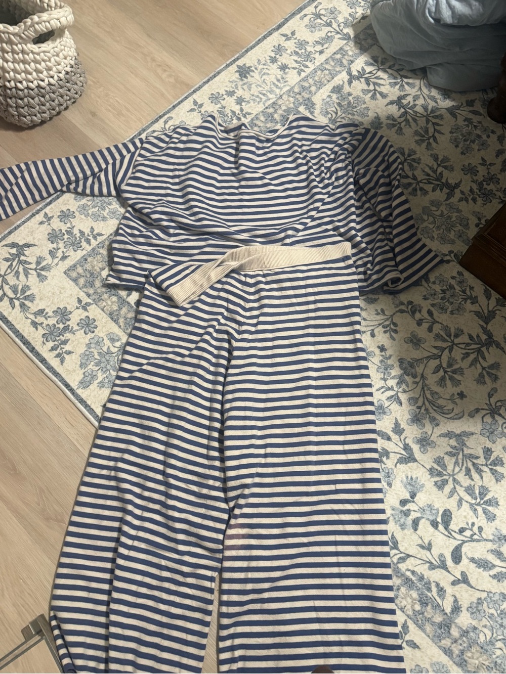 aerie Navy and White Striped Set
